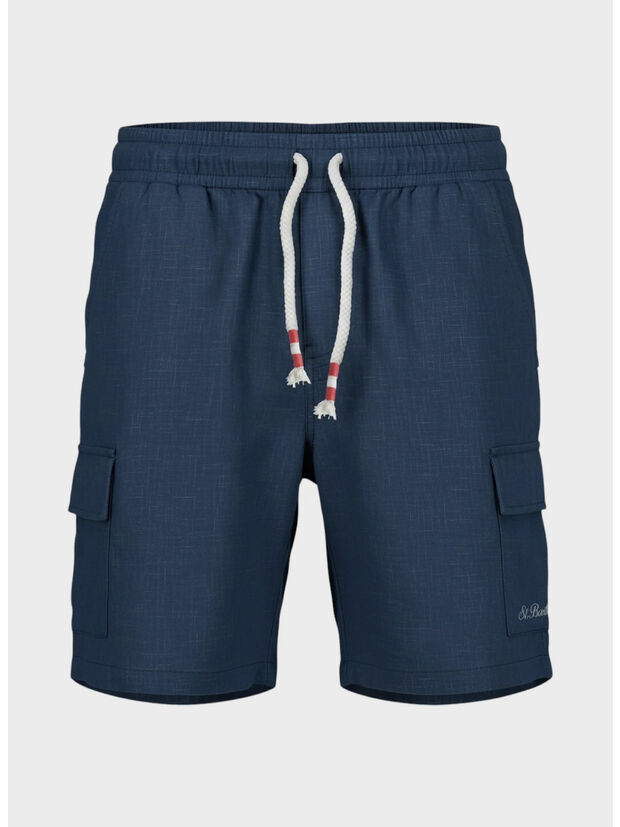 BERMUDA MARSEILLE, 00119L LINEN 61 BLUE NAVY, large