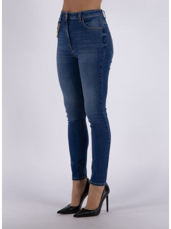 JEANS SKINNY CON CATENA, 104 BLUE DENIM, small