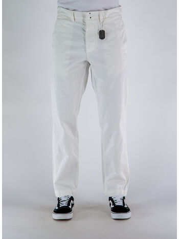 PANTALONE HERMANN GABARDINE, OFF WHITE, small