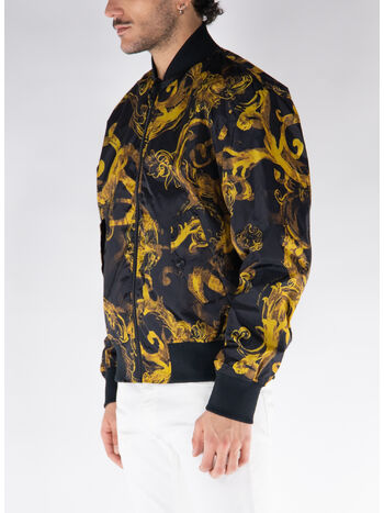 GIACCA BOMBER DOUBLE-FACE WATERCOLOUR COUTURE, G89 BLACK/GOLD, small