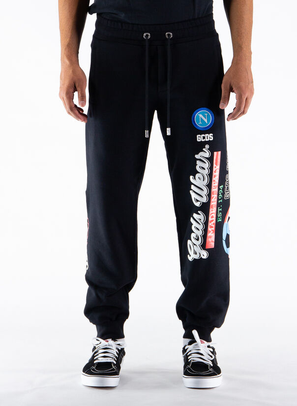 GCDS PANTALONE NAPOLI NASCAR Nero Uomo | Selecteur