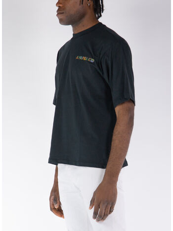 T-SHIRT CON STAMPA POSTERIORE, 110 BLACK, small