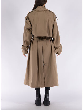 TRENCH OVERSIZE IN COTONE ANTI GOCCIA, 001, small