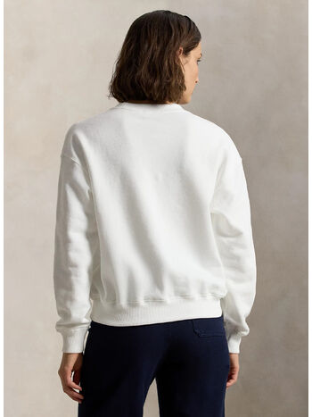 FELPA A GIROCOLLO LEGGERA, WHITE, small