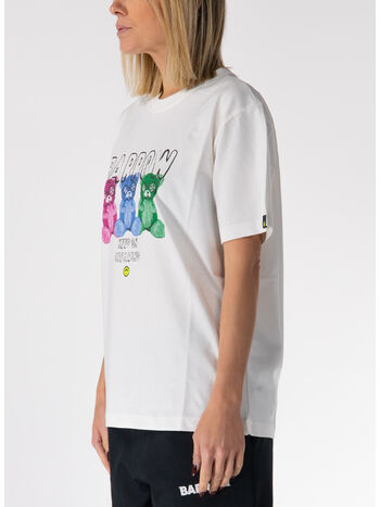 T-SHIRT OVERSIVE CON STAMPA UNISEX, 002 OFFWHITE, small
