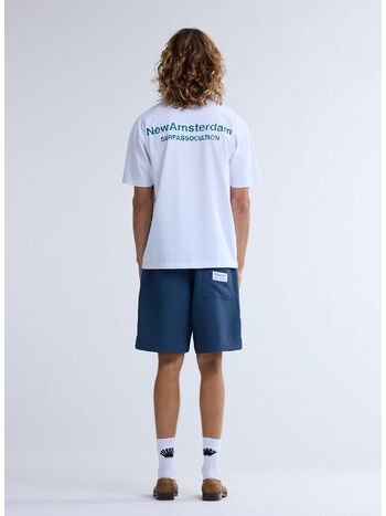 T-SHIRT LOGO, WHITE/SEA GREEN, small