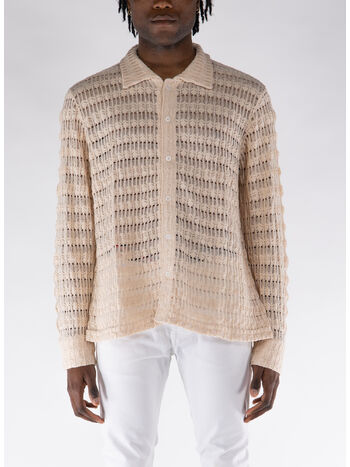CAMICIA IN MAGLIA YASU, CREAM KNIT, small