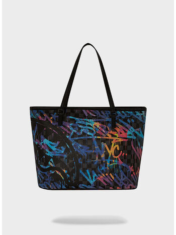BORSA TOTE SHARKS IN STICKERS CLASSIC, SHARK, small