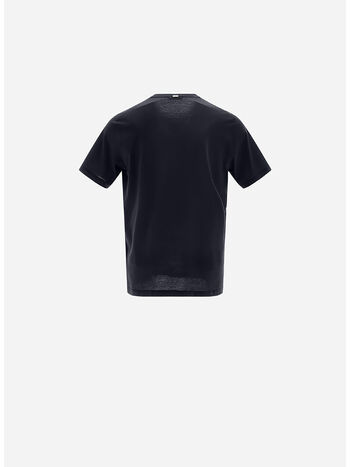 T-SHIRT GIROCOLLO, BLU, small