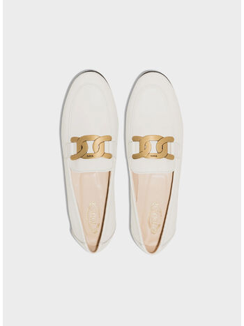 MOCASSINO KATE IN PELLE, B001 BIANCO, small