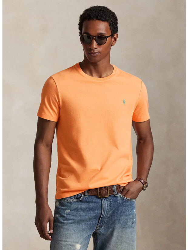 T-SHIRT IN JERSEY CUSTOM, POMPANO ORANGE/C5566, large