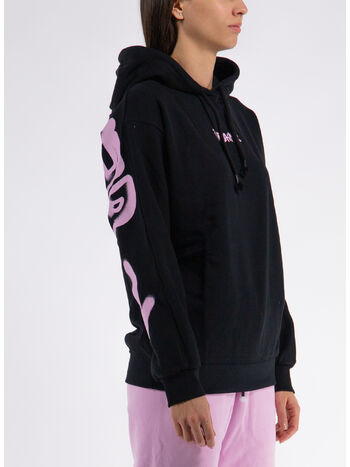 FELPA HOODIE GRAFFITI, NERO-ST.ROSA, small