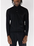 POLO A MANICHE LUNGHE, 990 NERO, thumb