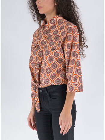 CAMICIA CON NODO, 1096-AFRICA ARANCIO, small