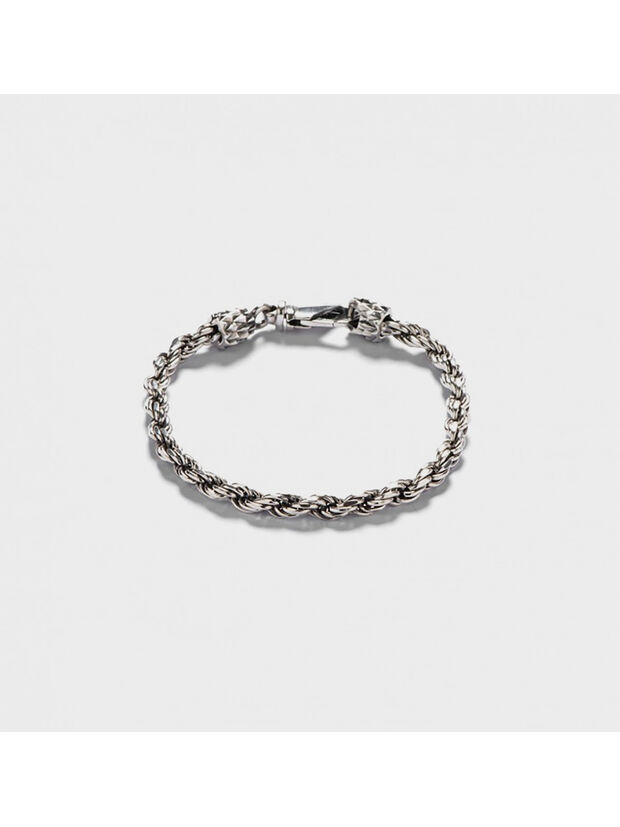 BRACCIALE FRENCH ROPE, SILVER, large