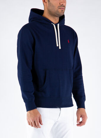 FELPA CON CAPPUCCIO FLEECE, CRUISENAVY, small