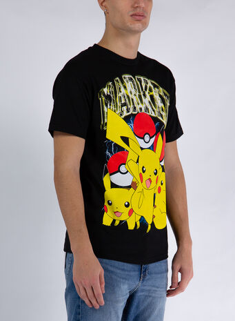 T-SHIRT POKEMON PIKACHU ELECTRIC SHOCK, BLACK, small