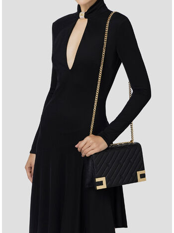 BORSA GRANDE MATELASSÉ CON TRACOLLA, 110 NERO, small