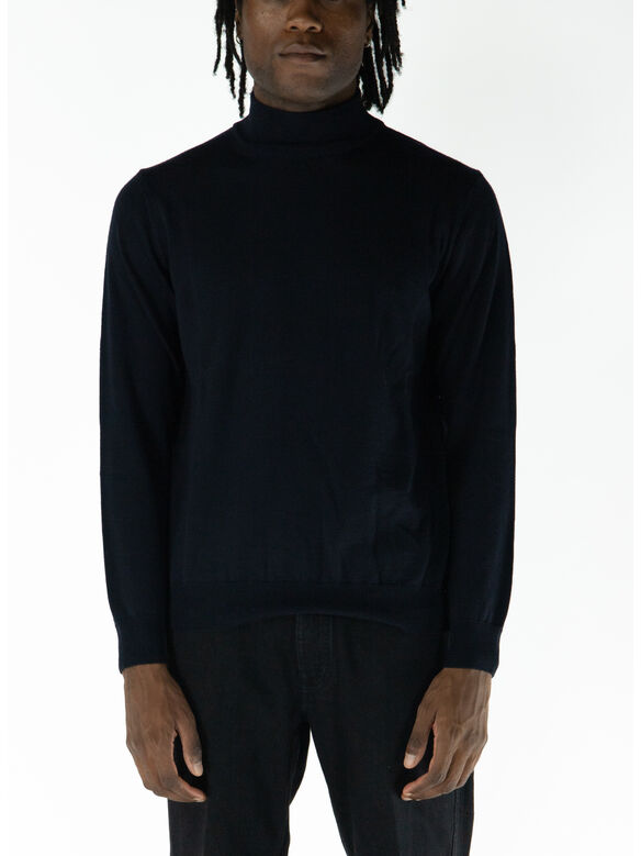 MAGLIONE DOLCEVITA A COLLO ALTO, W6K7.00041 BLU, medium