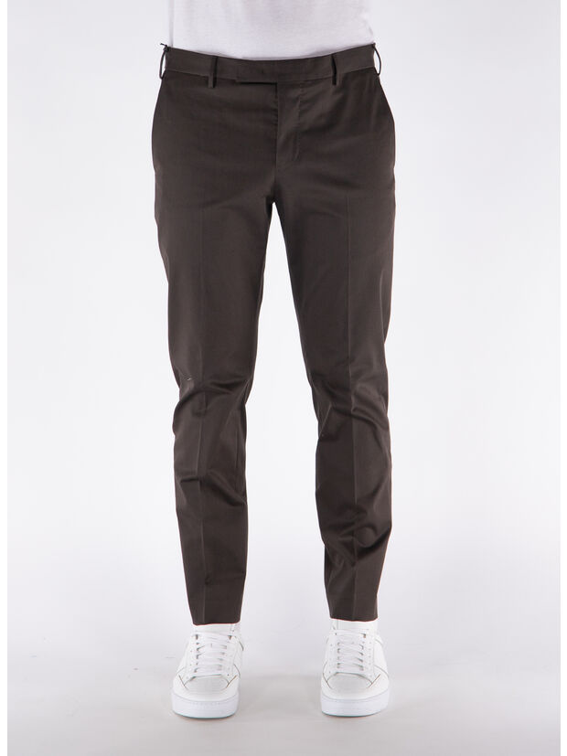 PANTALONE REBEL IN GABARDINA, 0180 MARRONE, large