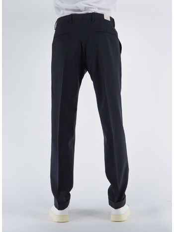 PANTALONE IN FRESCO LANA, 11 NAVY, small