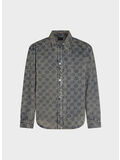 CAMICIA SHIELD LASER DENIM, BLUE, thumb