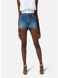 SHORTS IN DENIM CON BOTTONI A VISTA, 104 BLUE DENIM, thumb