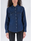 CAMICIA ESSENTIAL WESTERN, DARK INDIGO, thumb