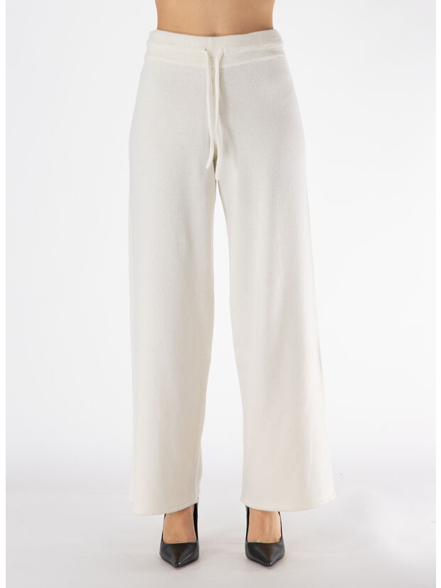 PANTALONE CON COULISSE, 00492G PANNA, large