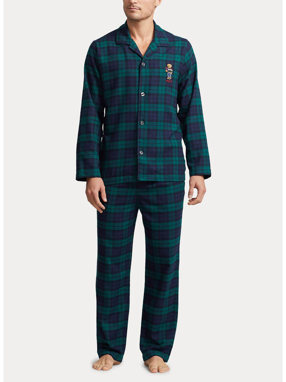 PIGIAMA L/S PJ SET-SLEEP-SET, HOLIDAY BEAR TARTAN, medium