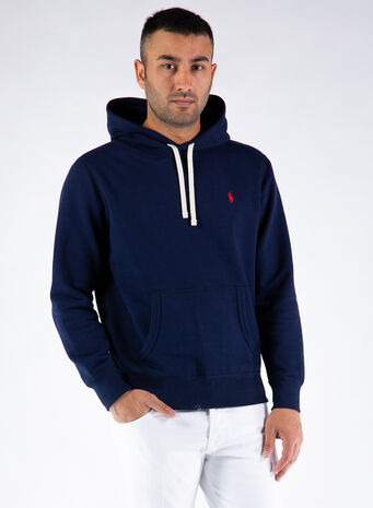 FELPA CON CAPPUCCIO FLEECE, CRUISENAVY, small