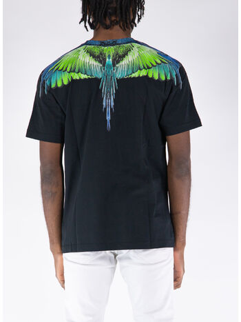 T-SHIRT ICON WINGS BASIC, 1050 BLACK LIGHT GREEN, small
