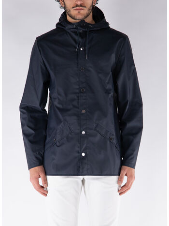 GIACCA IMPERMEABILE CON CAPPUCCIO UNISEX, 47 NAVY, small
