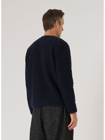 CARDIGAN IN LANA, NAVY, small