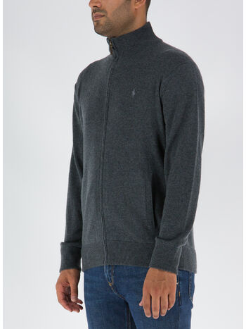 CARDIGAN FULL ZIP, DARKCHARCOALHEATHER, small