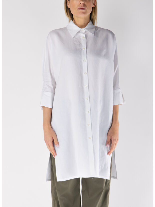 CAMICIA LUNGA, BIANCO SETA, large