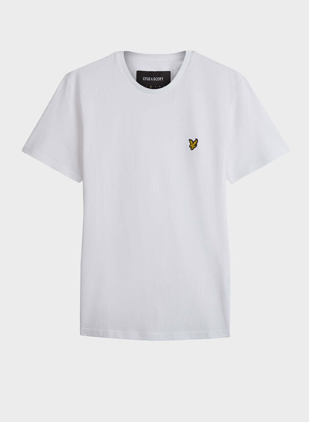 T-SHIRT PLAIN, WHITE, large