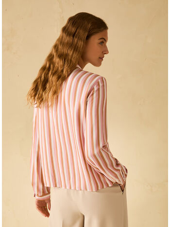 CAMICIA IN TWILL FLUIDO, 005 RIGA ROSA CUOIO, small