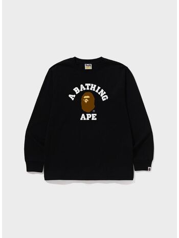 T-SHIRT COLLEGE LS TEE, BLACK, small