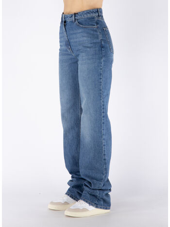 JEANS IN DENIM HIGH WAIST  A GAMBA DRITTA, 6001 111 INDACO, small