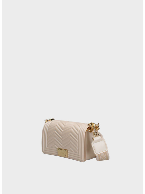BORSA FLAT WAVE XS, BL1 BEIGE/LIGHTGOLD, medium