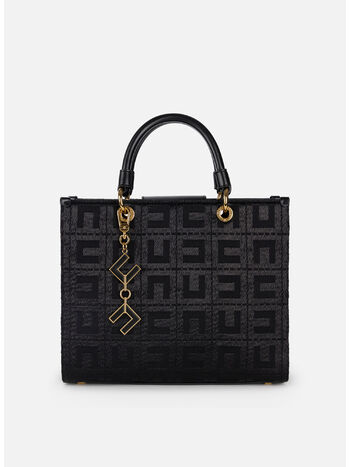 BORSA TOTE CON MONOGRAMMA, 110 NERO, small