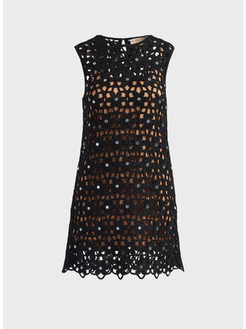 ABITO FAUX CROCHET MINI, 001 BLACK, small