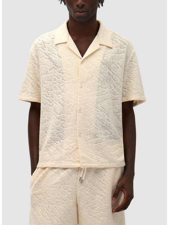 CAMICIA CROCHET, CREAM, medium