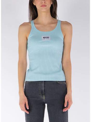 TOP IN VISCOSA CON PATCH LOGO, A0332, small