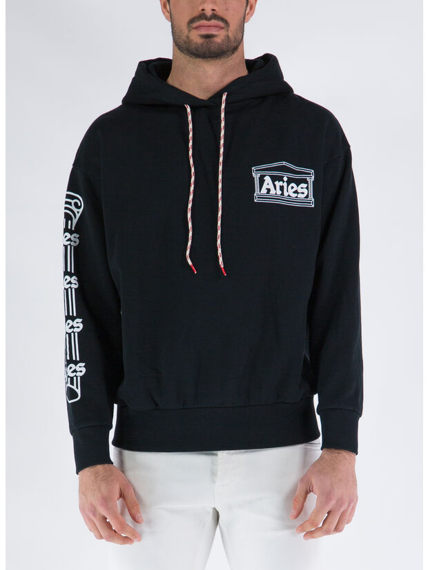 FELPA COLUMN HOODIE, BLK  BLACK, large