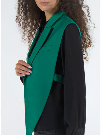 GIACCA GILET GREEN, 0369 GREEN, small