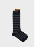 CALZA STRIPE RUGBY UNISEX, 0298 BLU / VERDE MILITARE, thumb