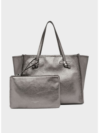 BORSA TOTE IN PELLE, 0355 PELTRO, small