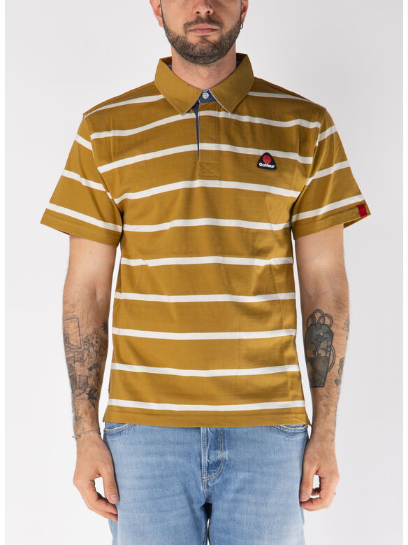POLO A RIGHE IN JERSEY, 225 KHAKI, medium
